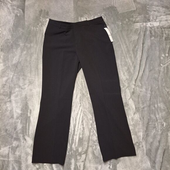 Coldwater Creek Dress Pants Women's Size 14 Black Natural Fit Bootcut Leg - Picture 1 of 11